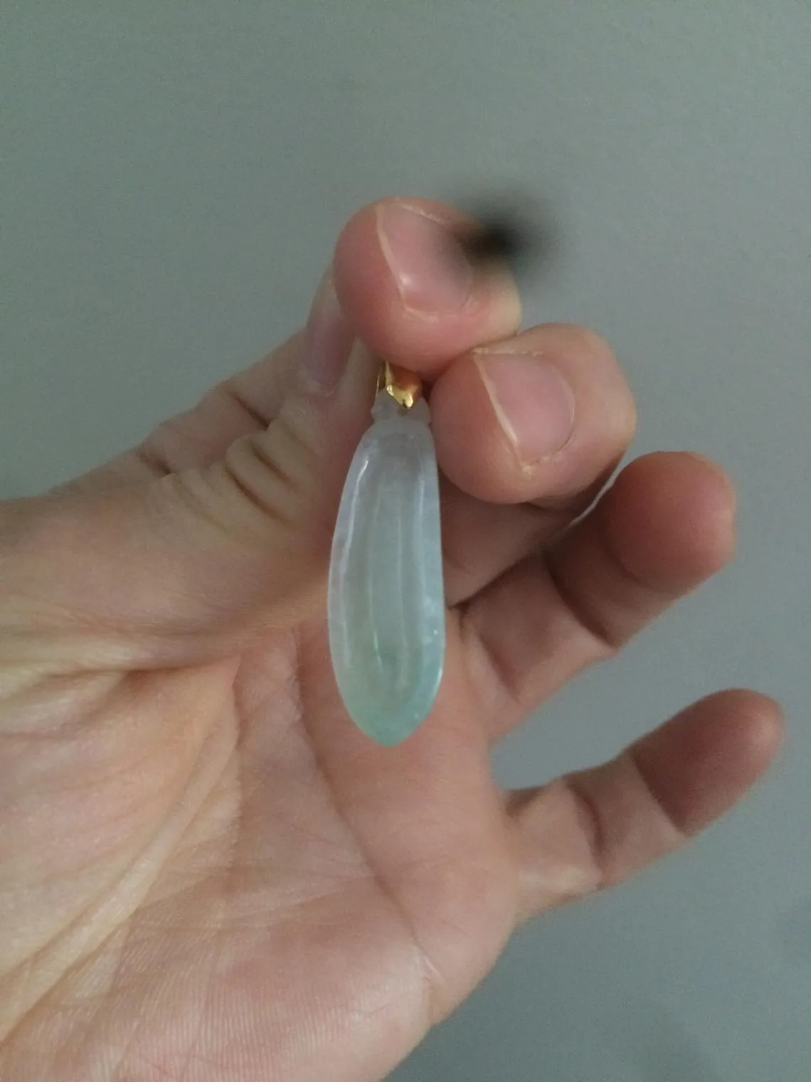 100% Natural icy green blessed melon Jadeite Jade pendant XP2