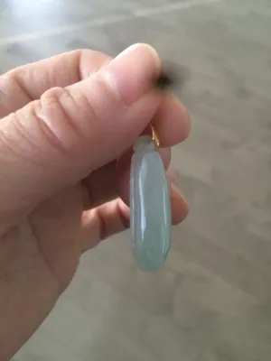 100% Natural icy green blessed melon Jadeite Jade pendant XP2