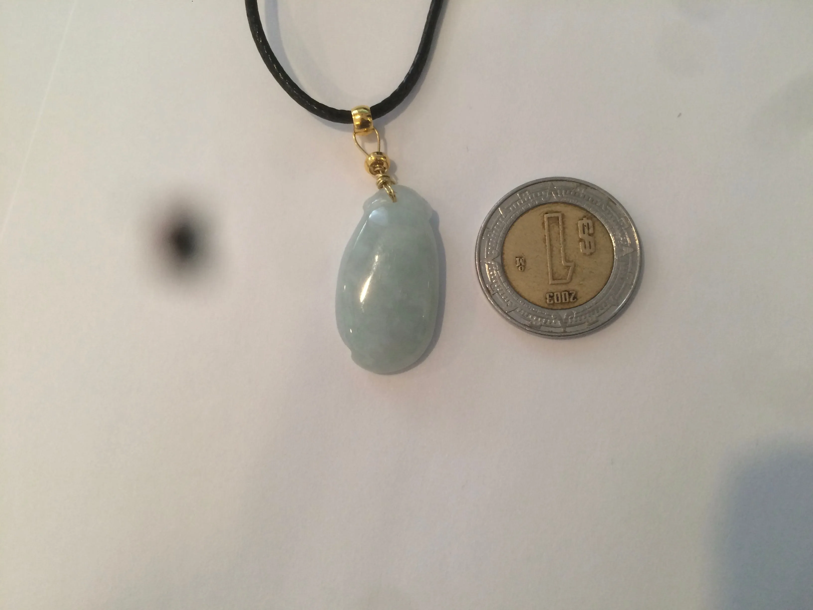 100% natural type A icy white blessed melon Jadeite Jade pendant AF24