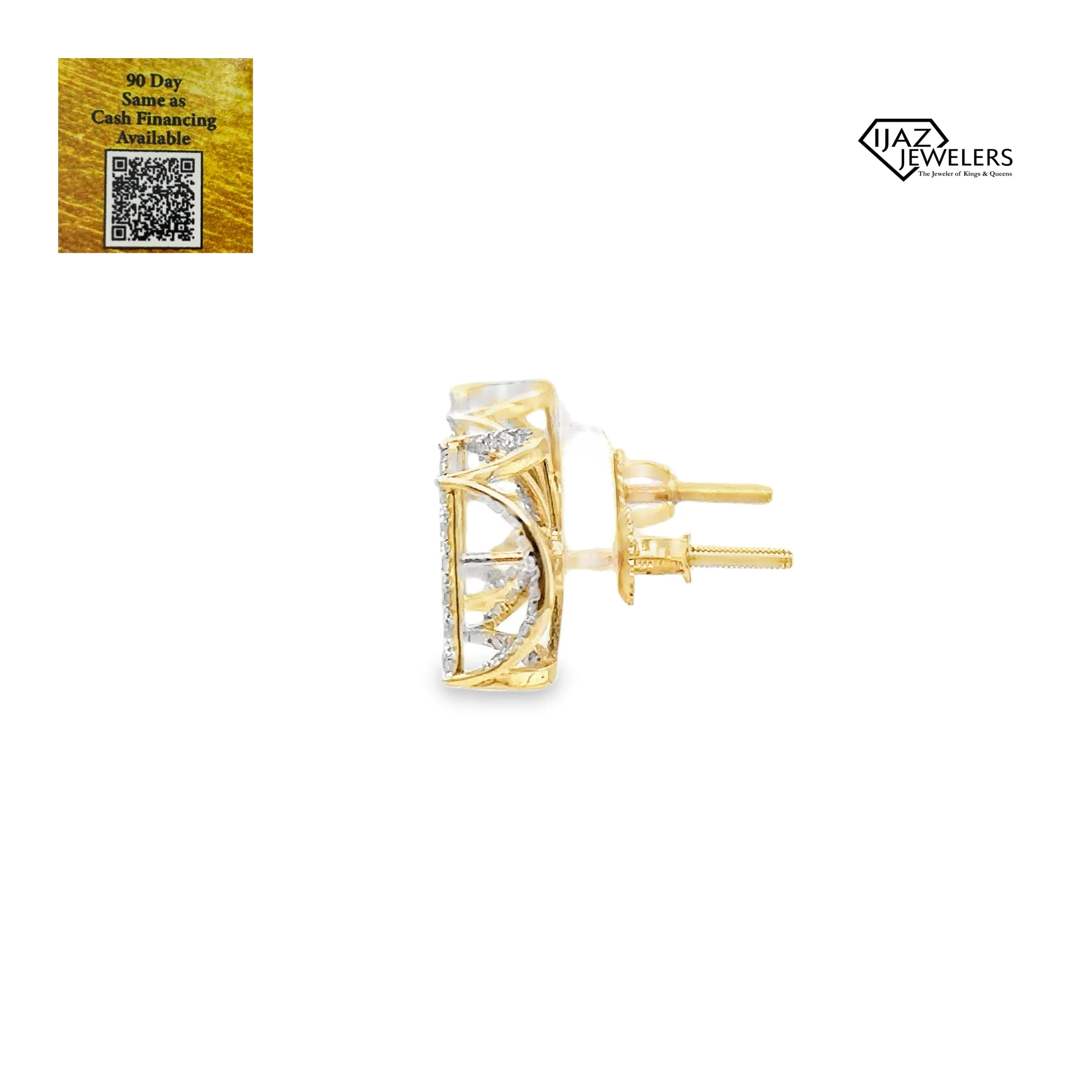 10K Gold 0.93 CTW Diamond Earrings