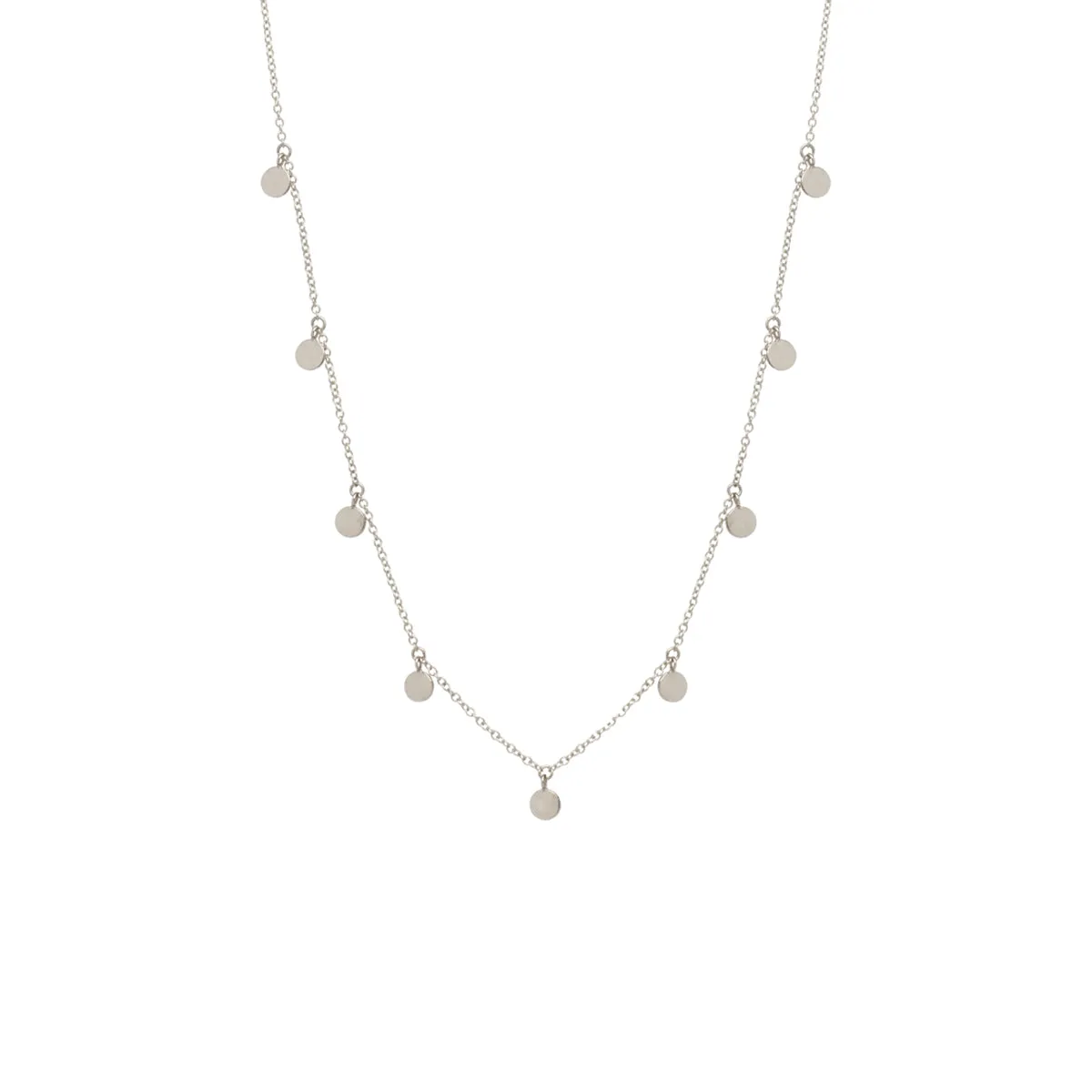 14k 9 Itty Bitty Disc Charm Necklace