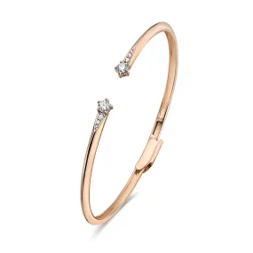 14k Diamond Cuff Bangle