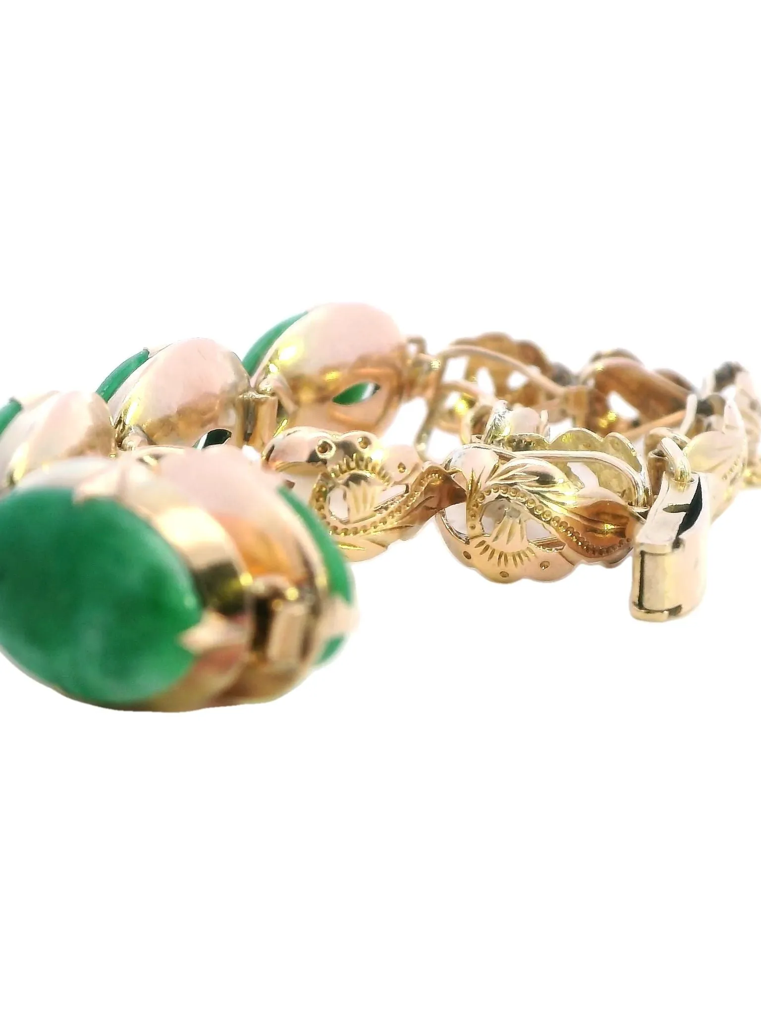 14kt yellow gold Jade Bracelet