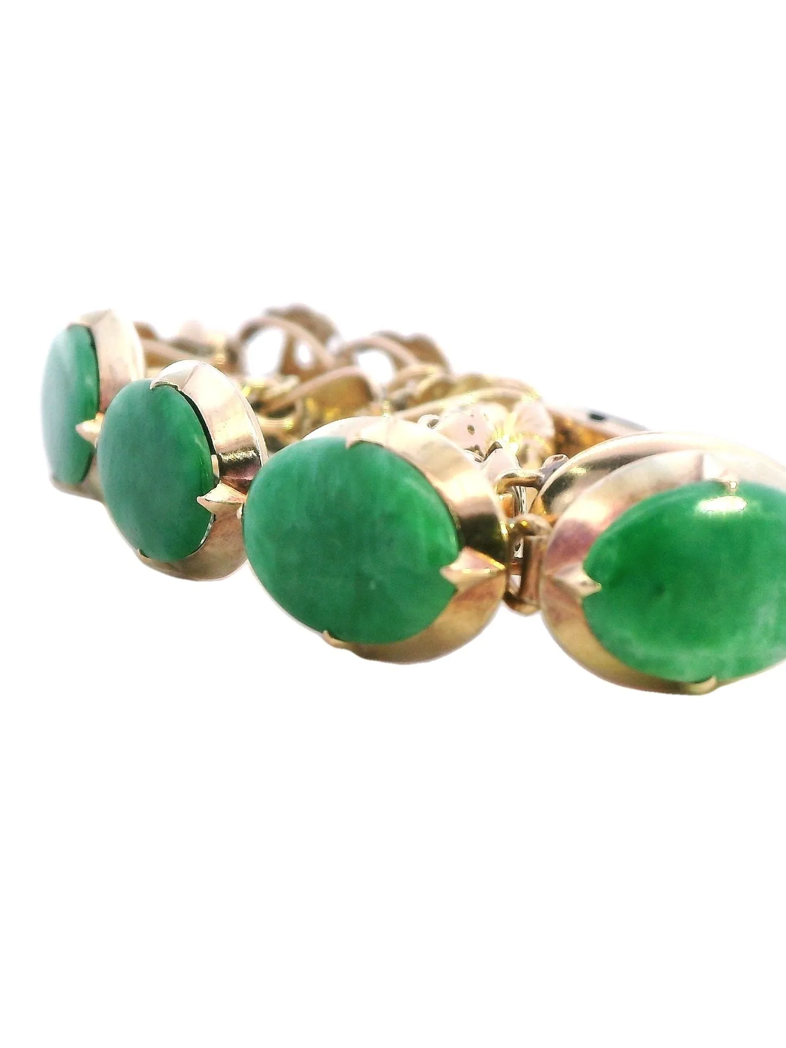 14kt yellow gold Jade Bracelet