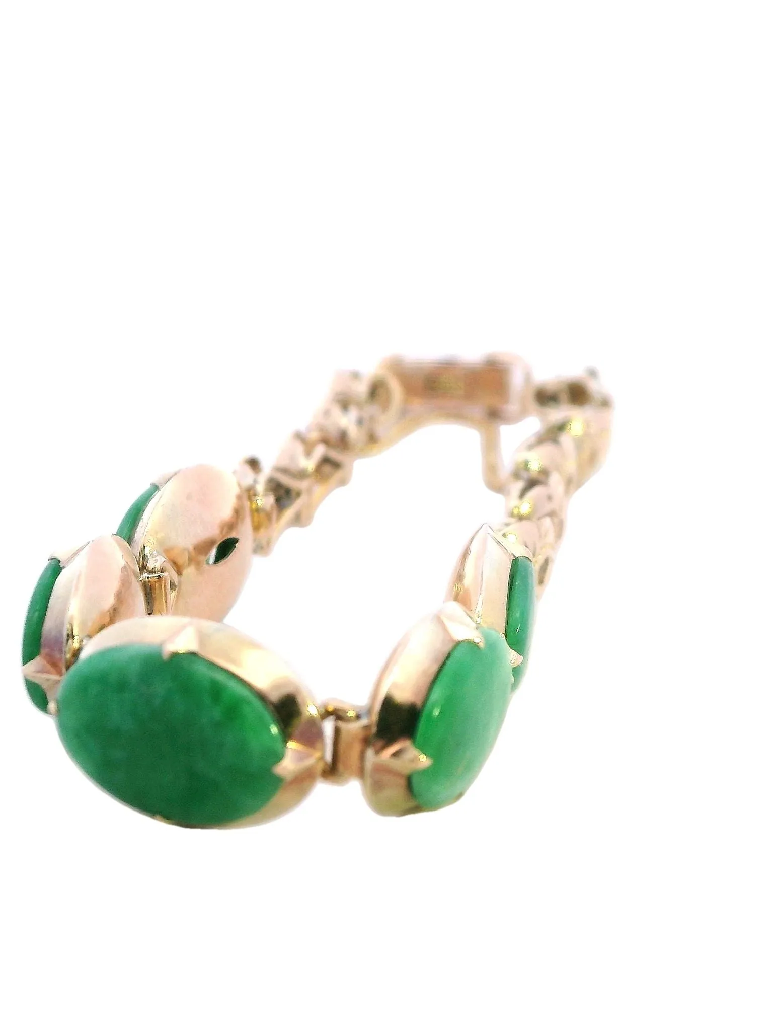 14kt yellow gold Jade Bracelet