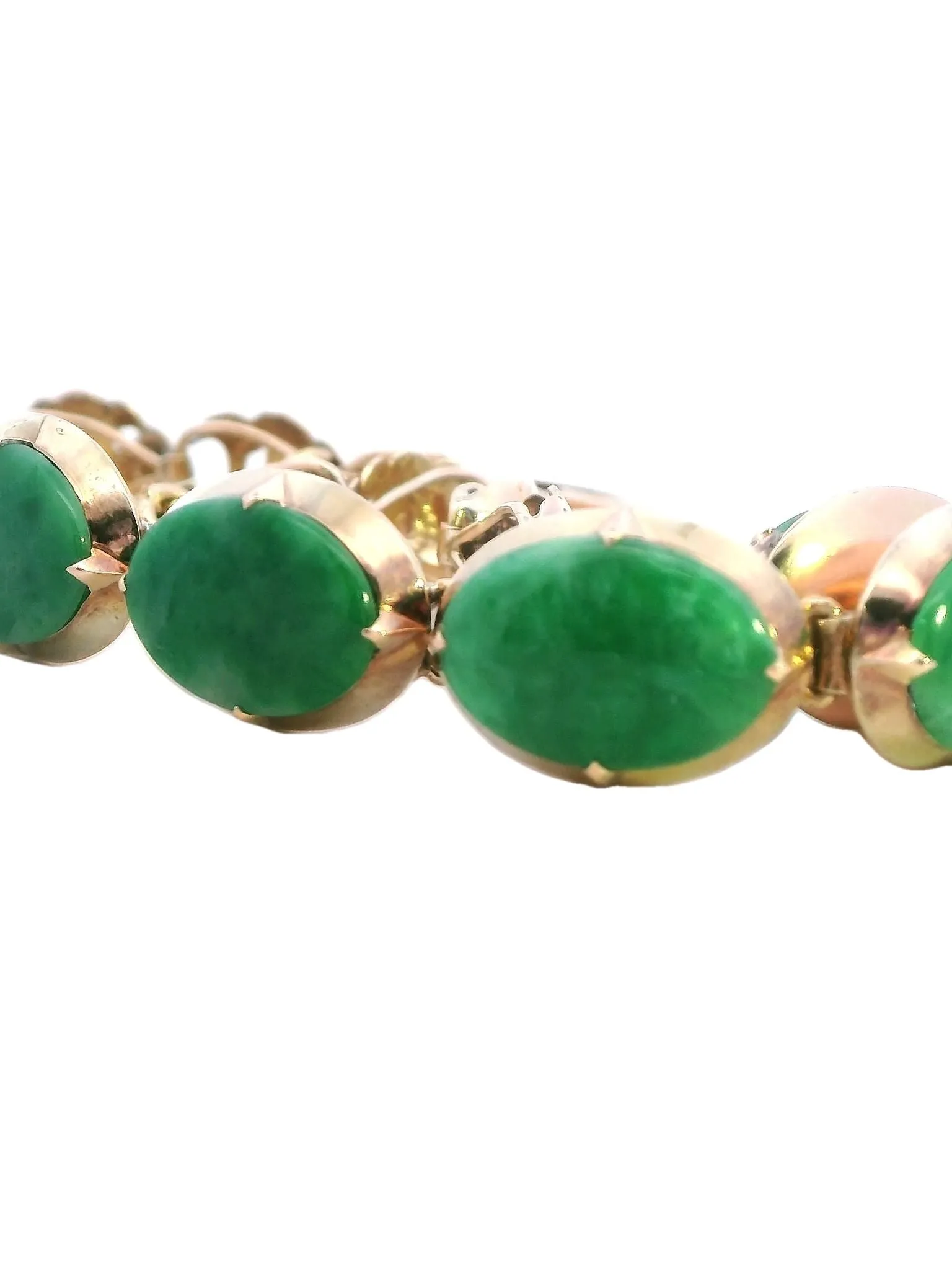 14kt yellow gold Jade Bracelet