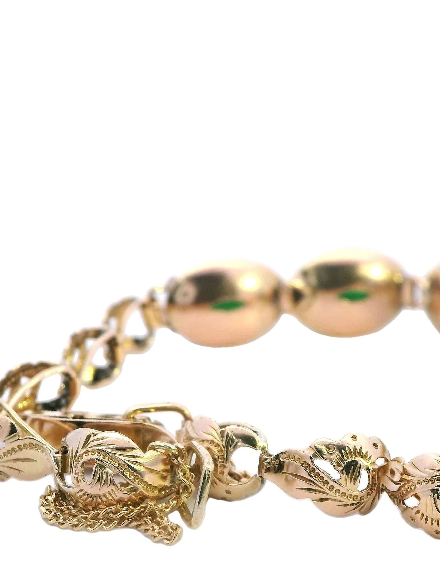 14kt yellow gold Jade Bracelet