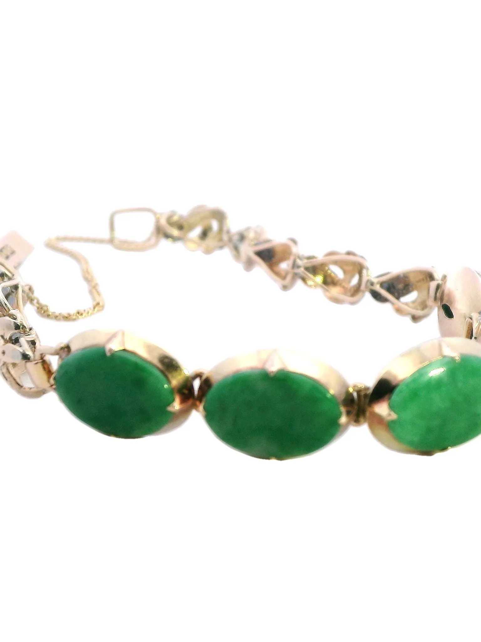 14kt yellow gold Jade Bracelet