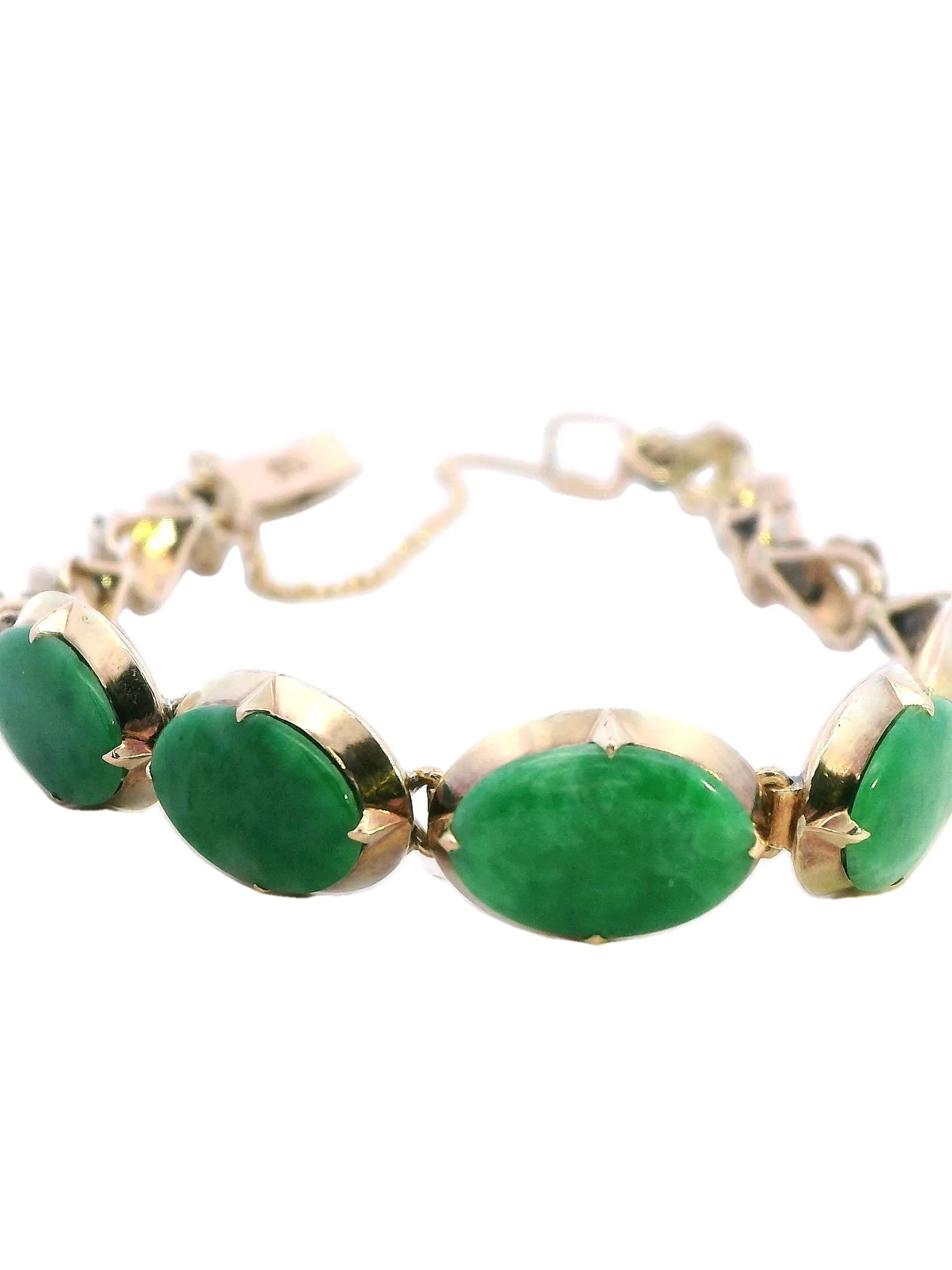 14kt yellow gold Jade Bracelet