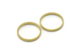 17x2mm Circle Connectors - 50 Raw Brass Circle Connectors (17x0.8x2mm) D0309