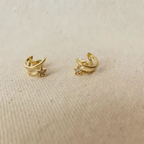 18k Gold Filled Dainty Blinking Star Stud