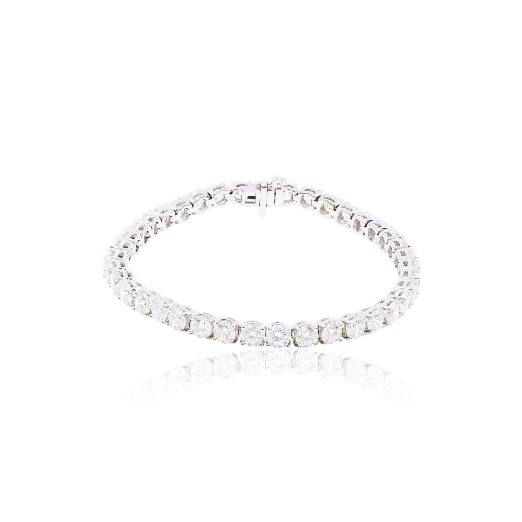 18K WHITE GOLD DIAMOND TENNIS BRACELET 11.83CTW