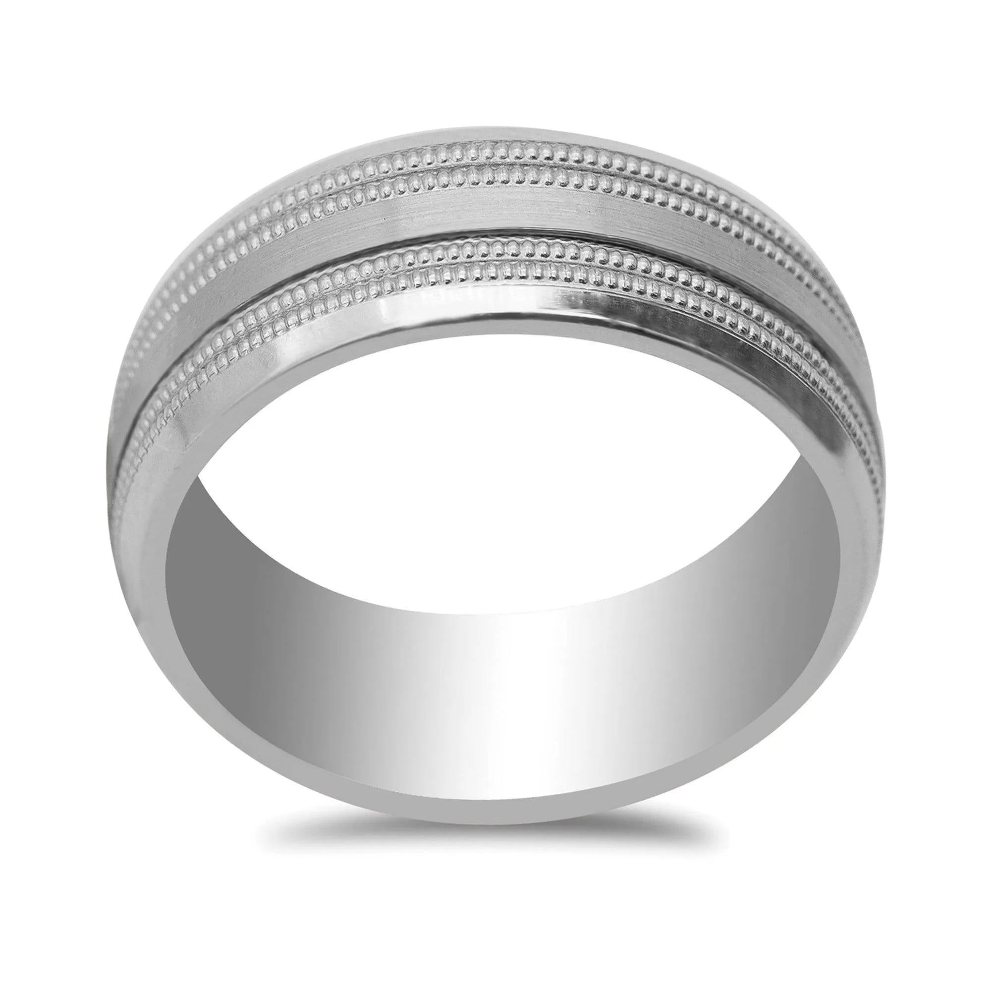 18K White Gold Men's Ring