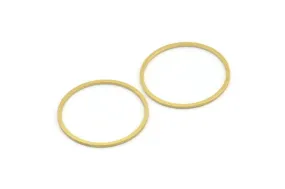 24mm Circle Connectors, 24 Raw Brass Circle Connectors (24x0.80mm) A3350