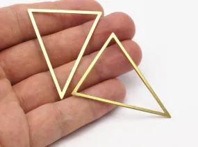 3 Raw Brass Triangles (53x53x40mm) Bs-1307