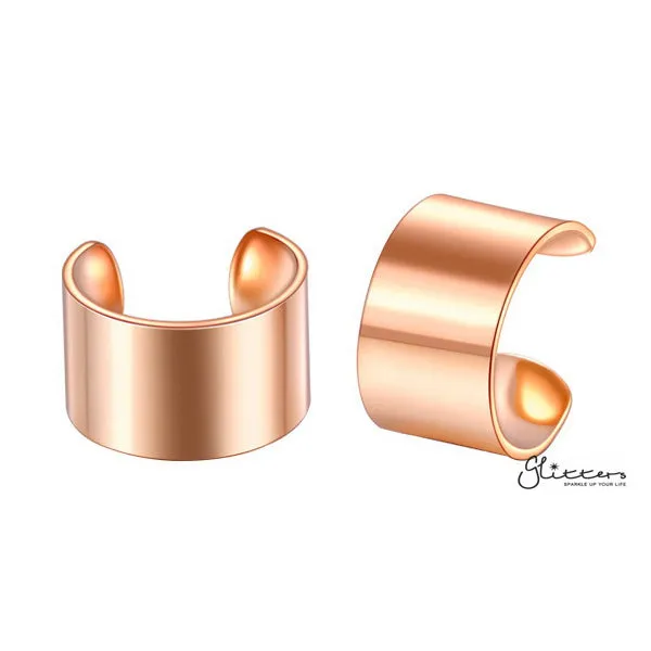 316L Surgical Steel Plain Clip Ear Cuffs - No Piercing | Minimalist Ear Cuffs