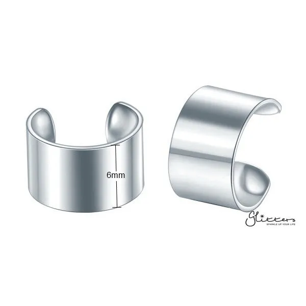 316L Surgical Steel Plain Clip Ear Cuffs - No Piercing | Minimalist Ear Cuffs