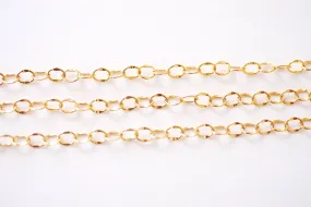 3.5mm Gold Filled Cable Dapped Chain l Wholesale Jewelry Findings Bulk l Dapped Chain Permanent Jewelry