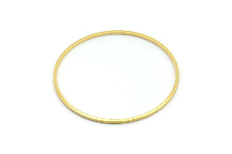 40mm Circle Connector, 12 Gold Tone Brass Circle Connectors (40x1mm) D1584