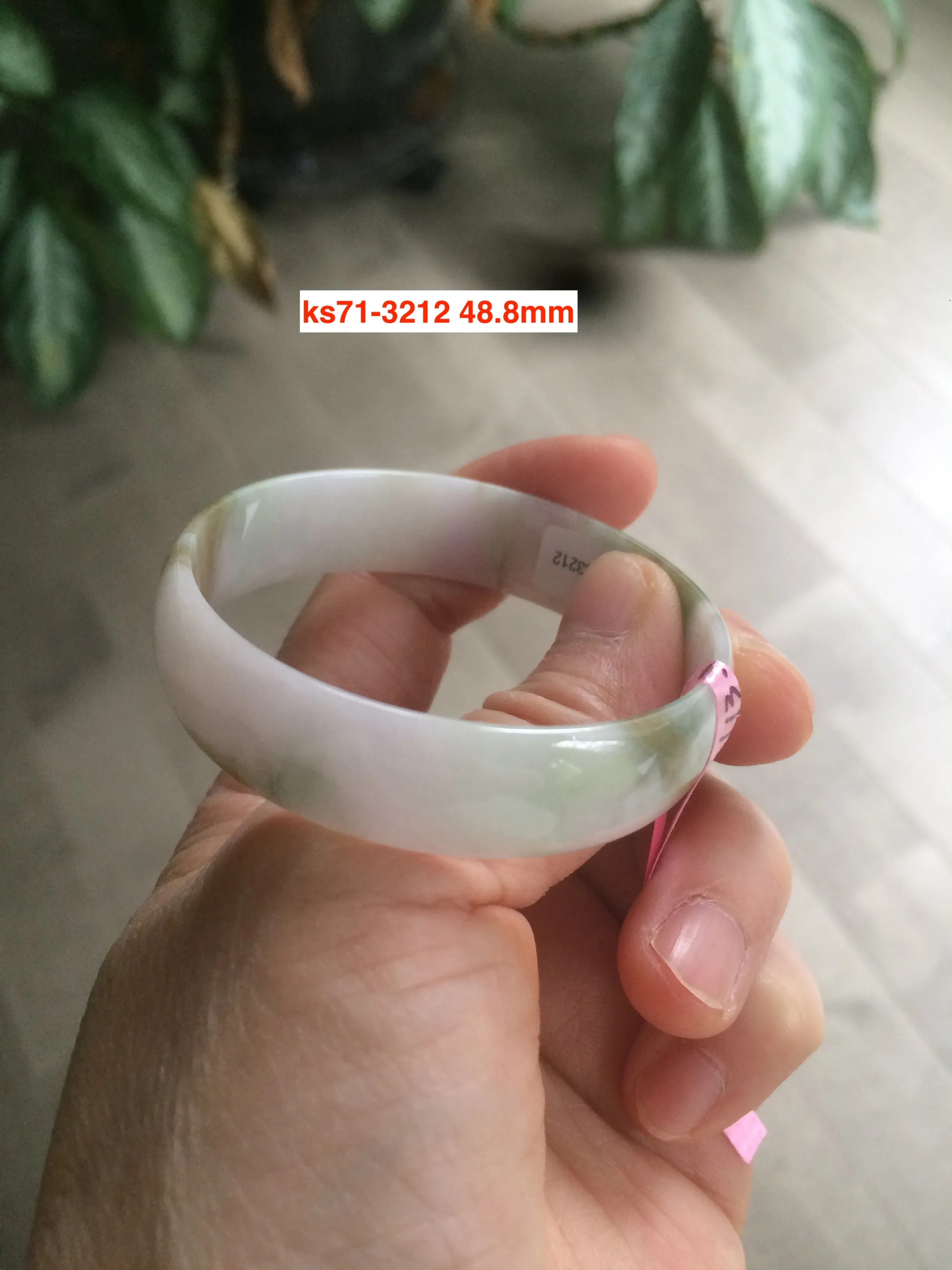 47-48mm certified Type A 100% Natural light sunny green/purple/brown thin kids Jadeite Jade bangle Group KS71