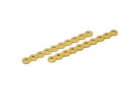 50 Raw Brass Connectors, Charms, Findings With 10 Holes (45x4.5mm) Brs 36 A0180