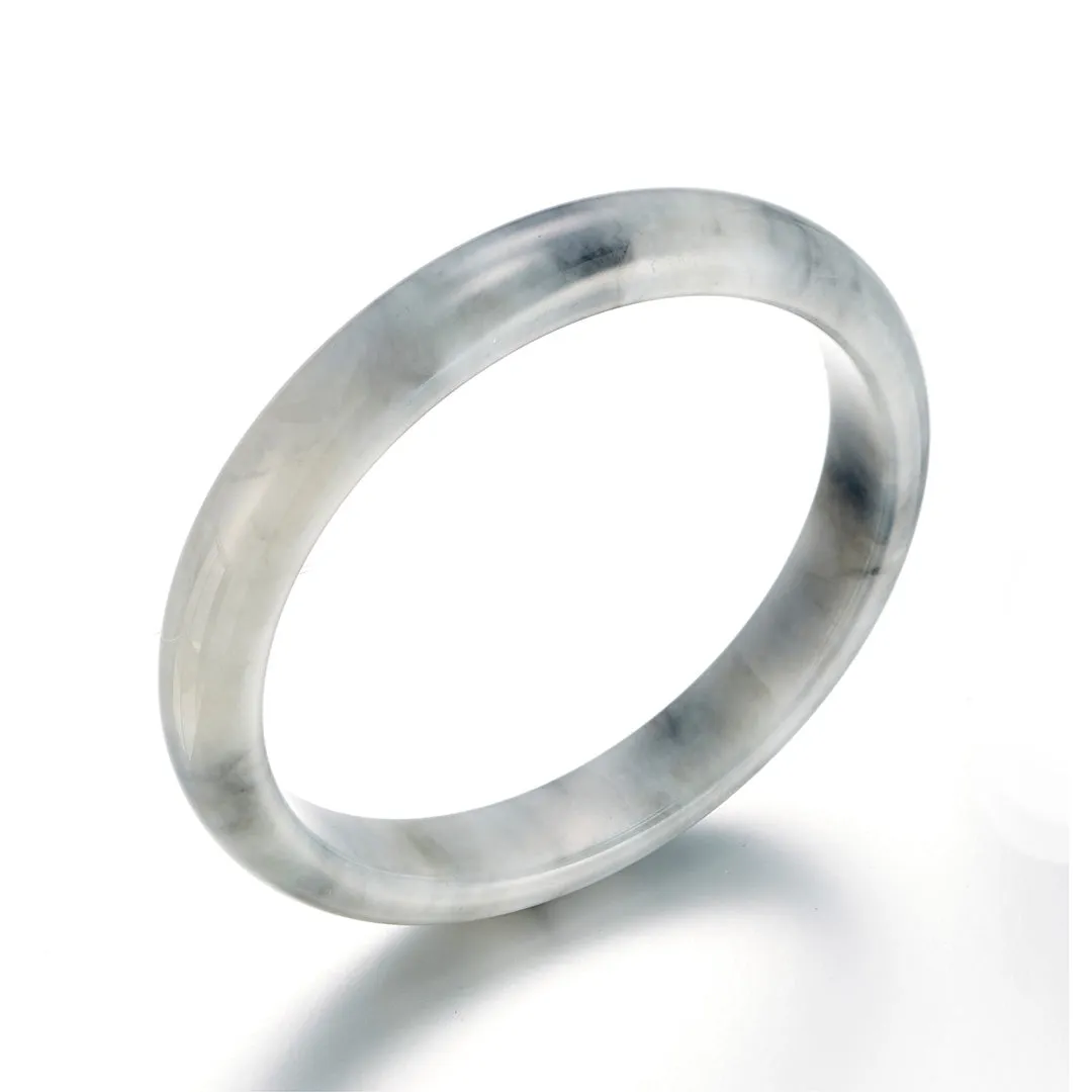 62mm Gray-Platinum Jadeite Bangle