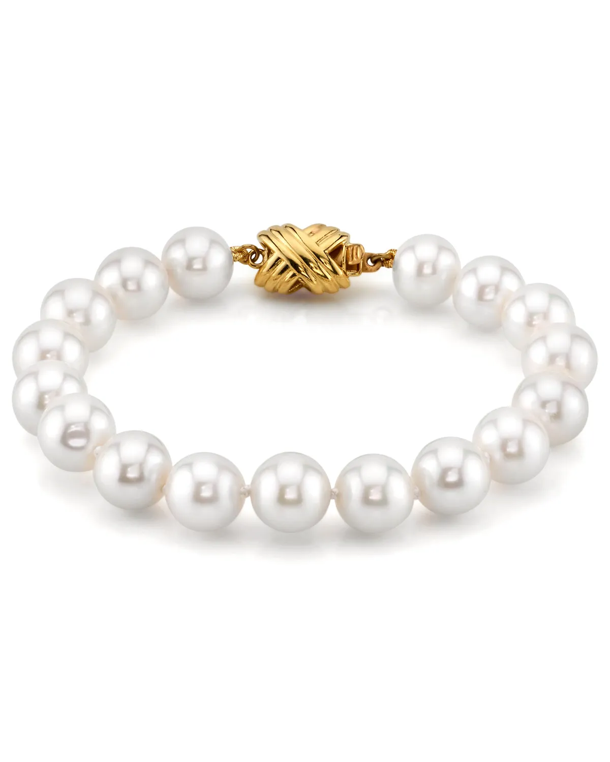 8.5-9.5mm White Freshwater Pearl Bracelet - AAA Quality