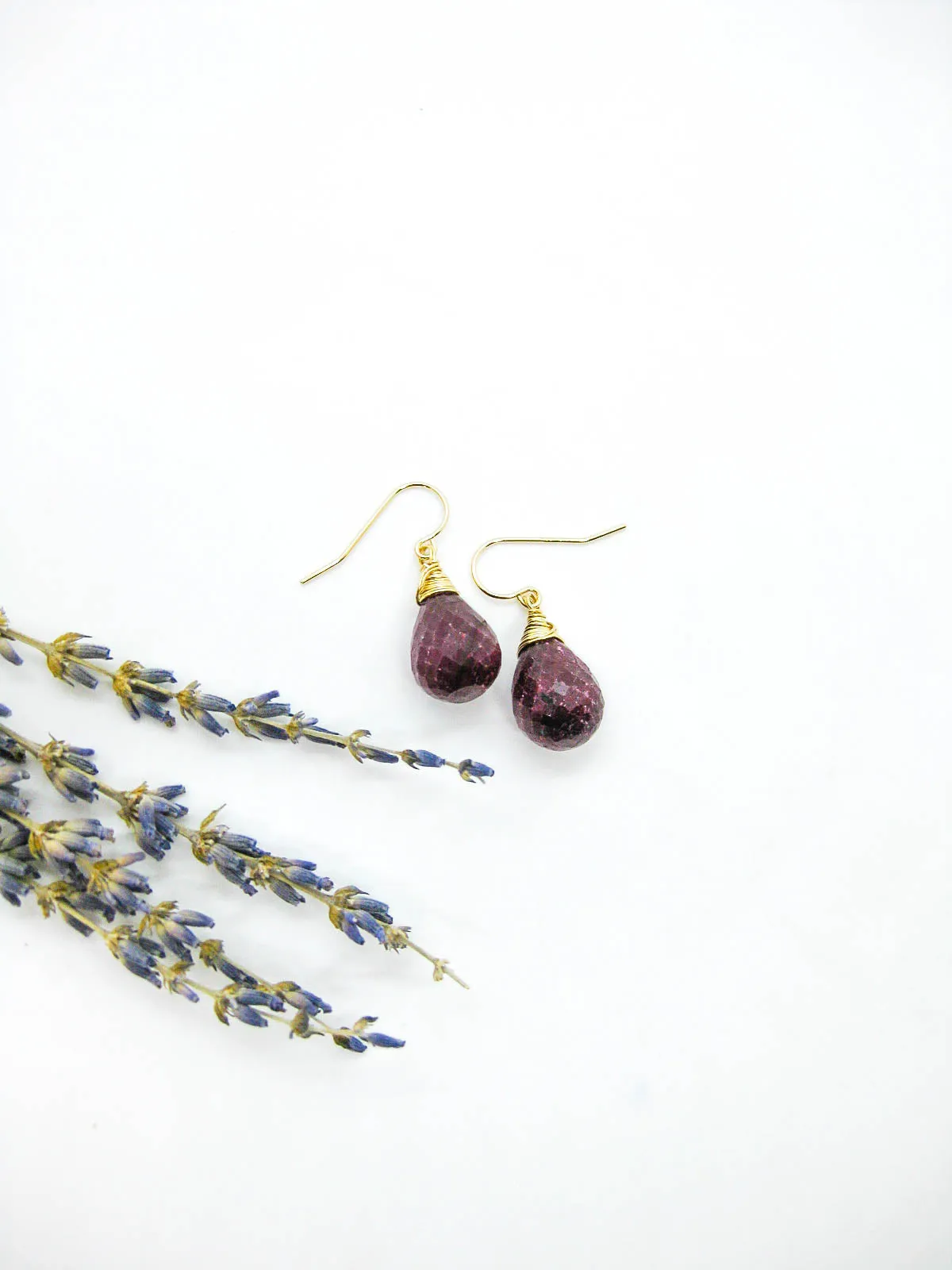 Amar: Ruby Earrings - e740