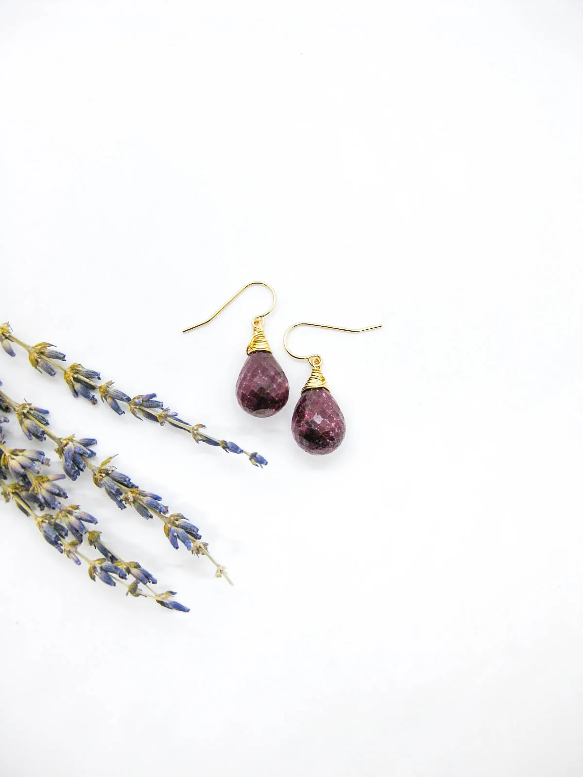 Amar: Ruby Earrings - e740