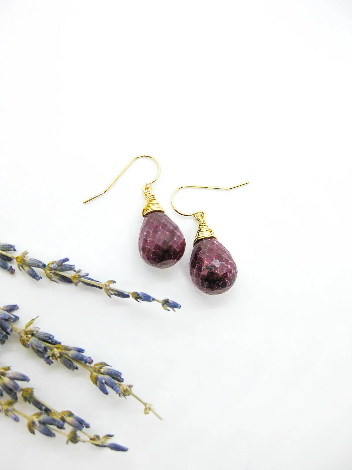 Amar: Ruby Earrings - e740