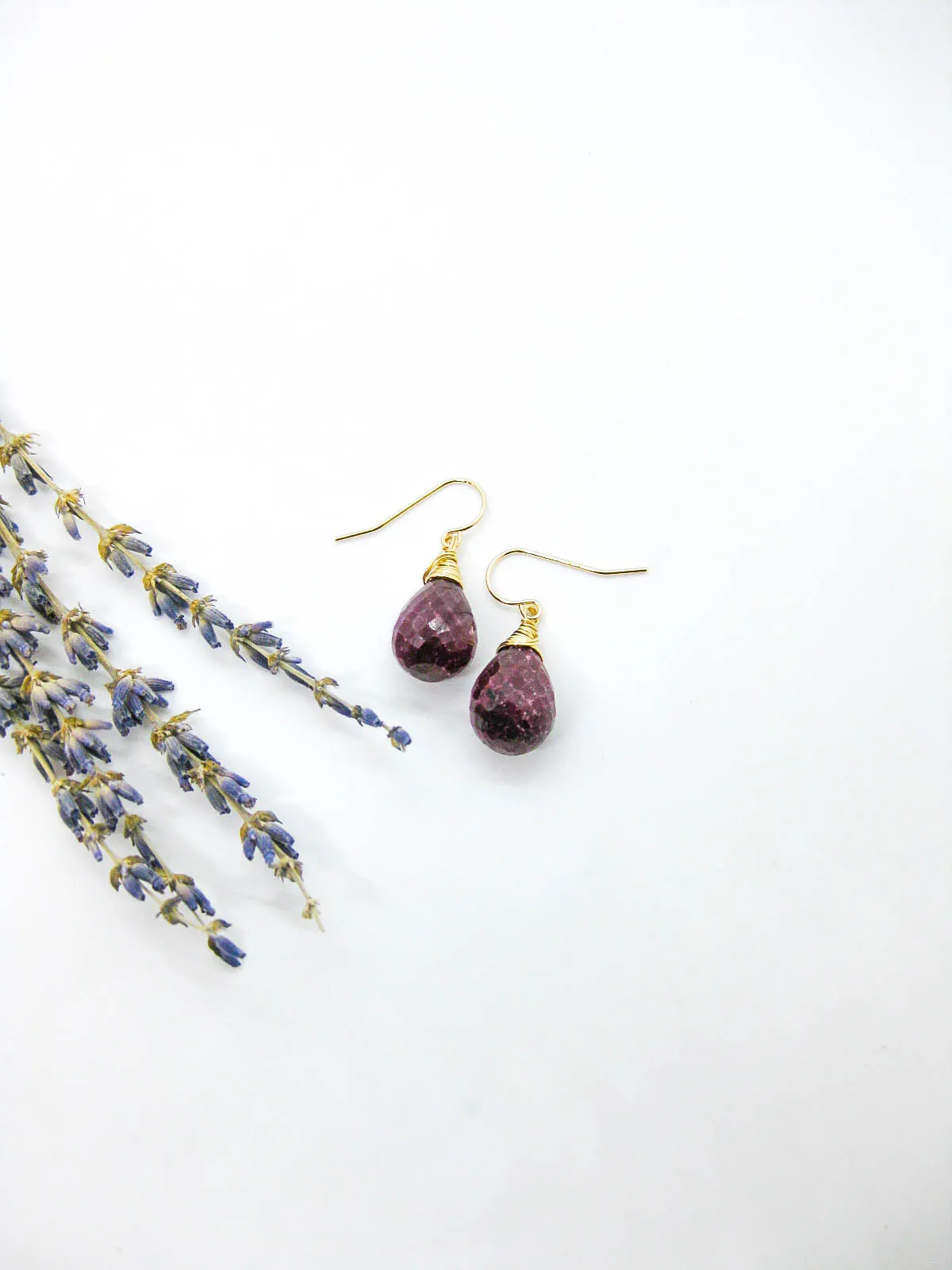 Amar: Ruby Earrings - e740