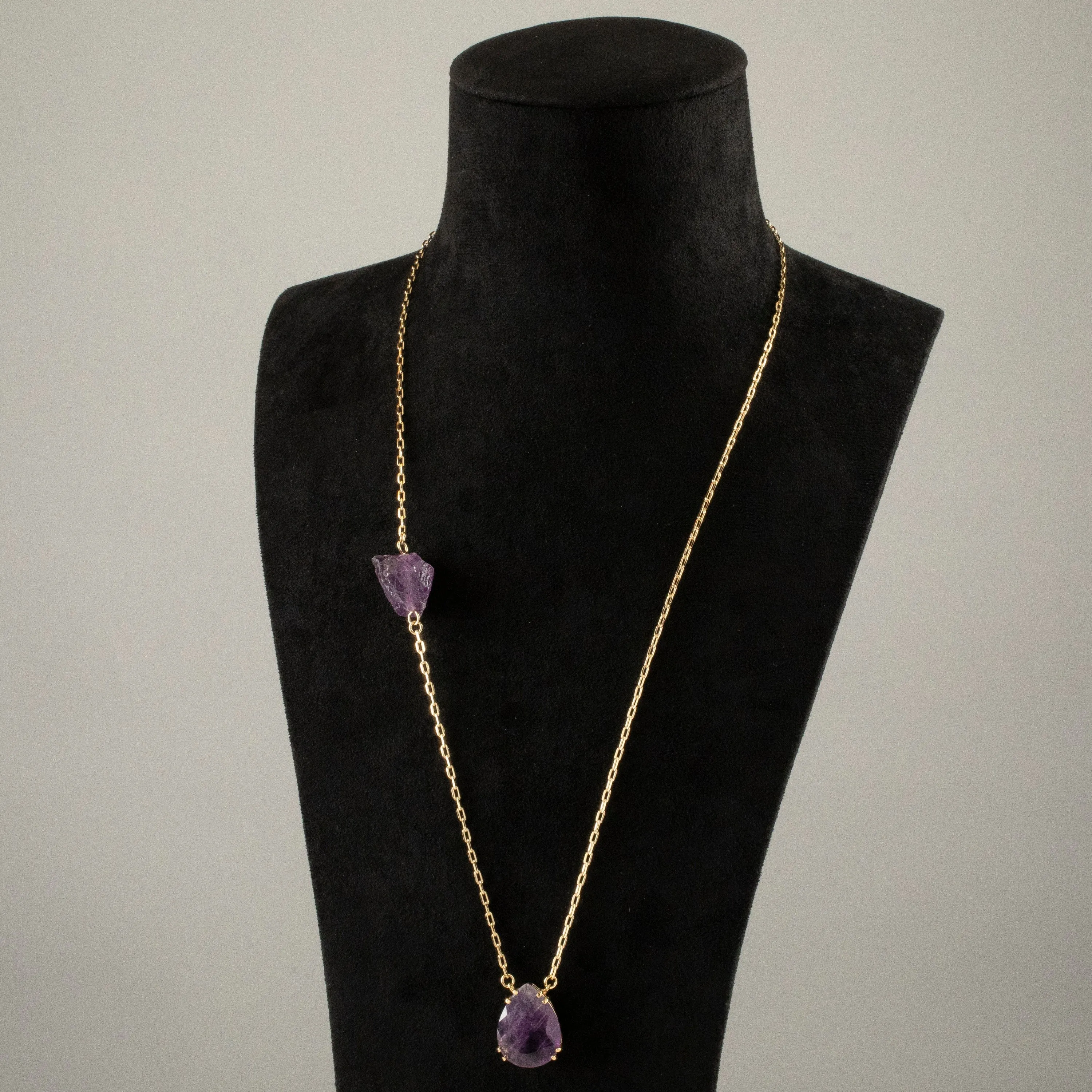 Amethyst Drop Necklace