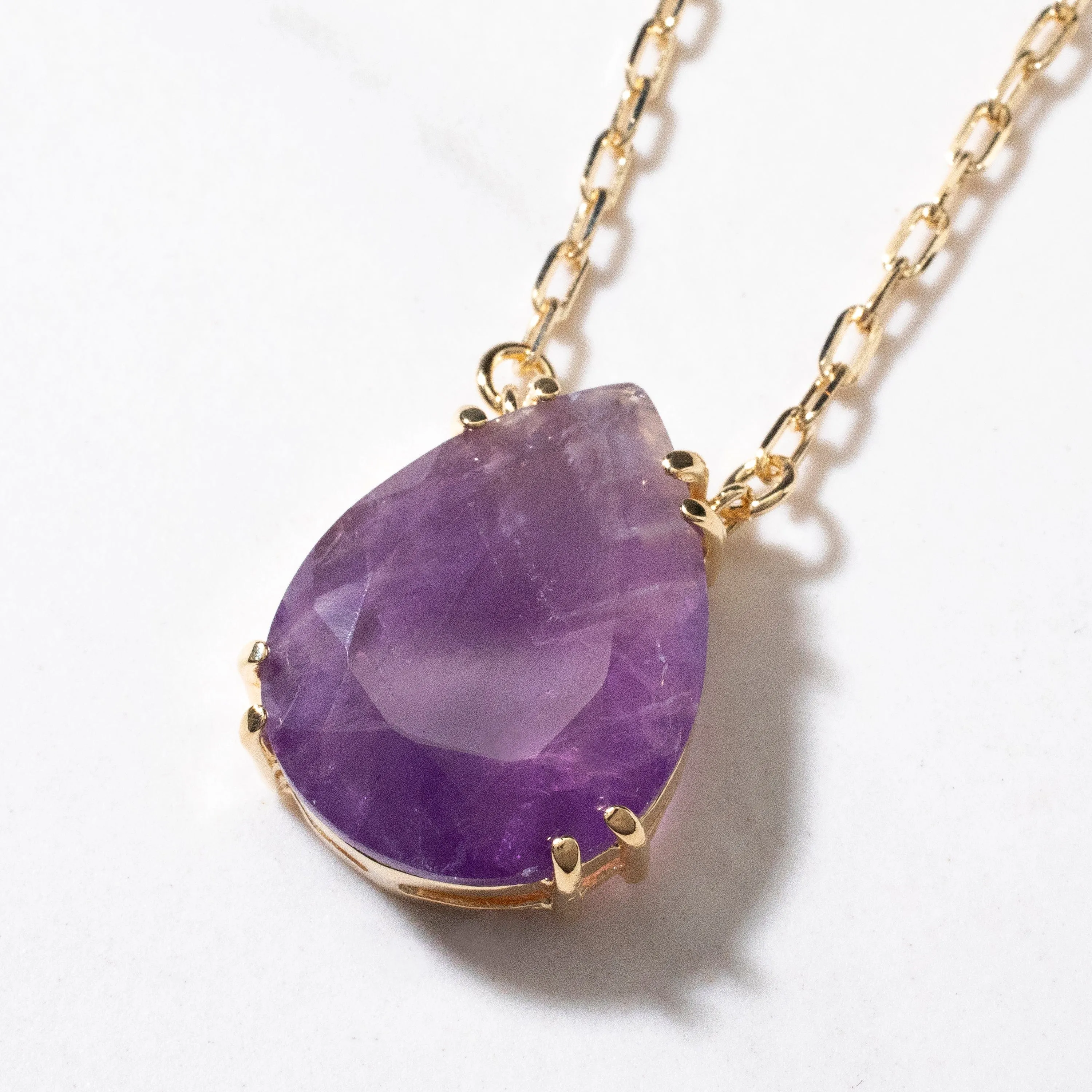 Amethyst Drop Necklace