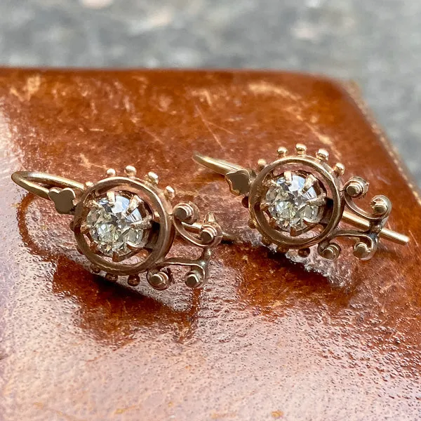 Antique Diamond Drop Earrings