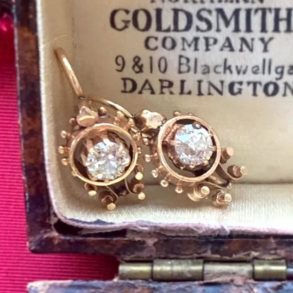 Antique Diamond Drop Earrings