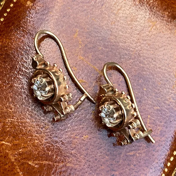 Antique Diamond Drop Earrings