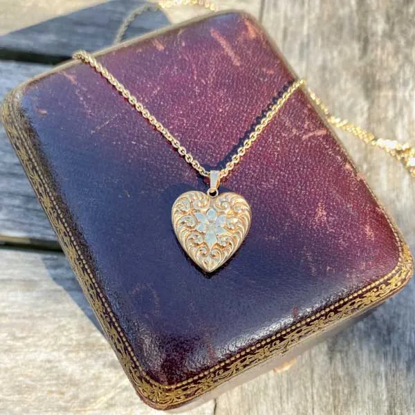 Antique Heart Charm Pendant