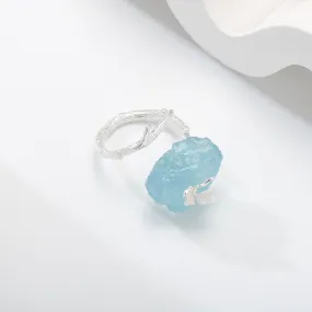 Aquamarine Butterfly Ring