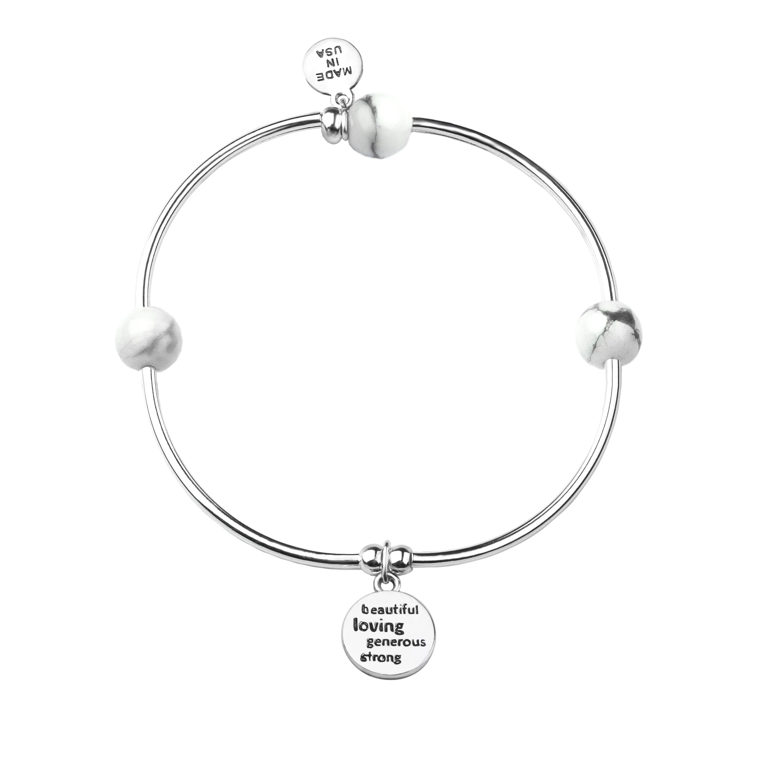 Aunt | Soft Bangle Charm Bracelet | Botswana