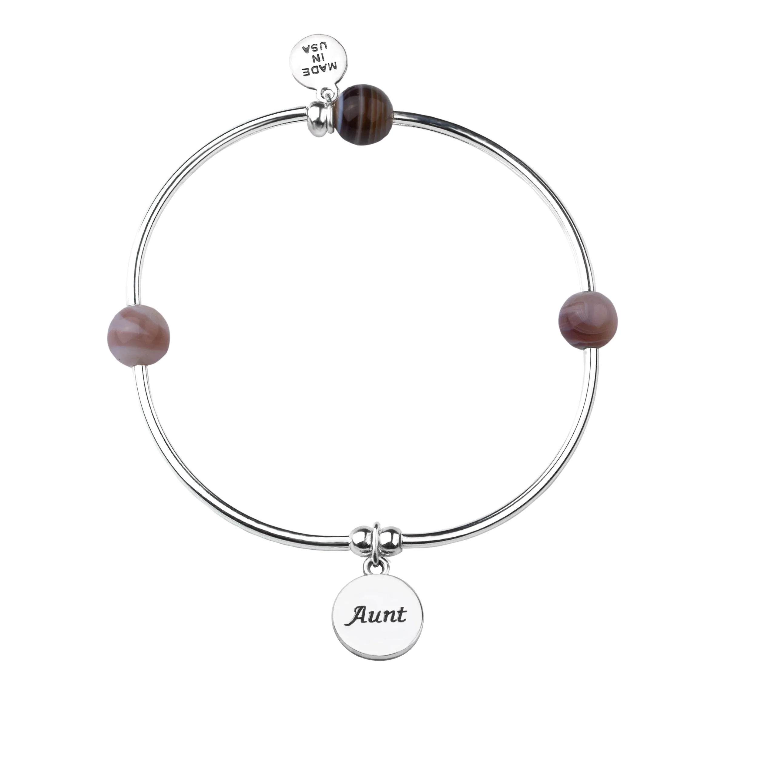 Aunt | Soft Bangle Charm Bracelet | Botswana