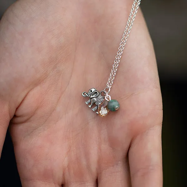 Baby Feet - Blue | Cluster Necklace | Sterling Silver