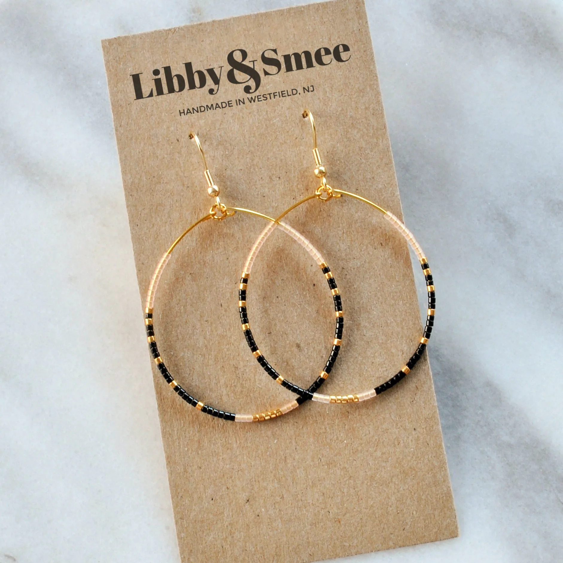 Big Beaded Hoop Earrings