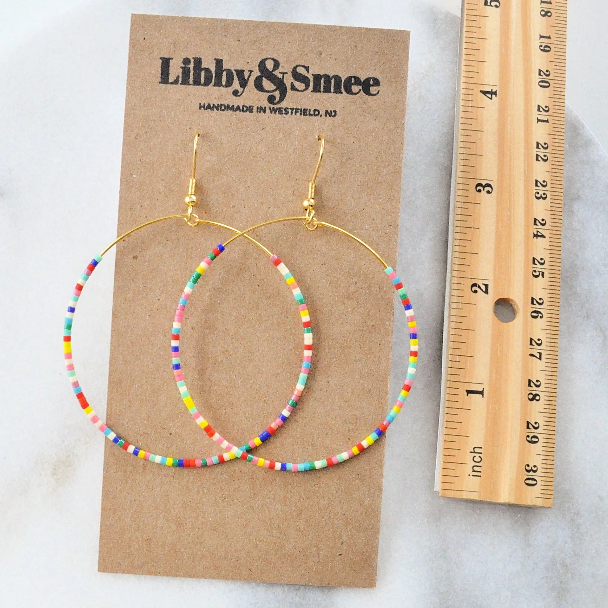 Big Beaded Hoop Earrings