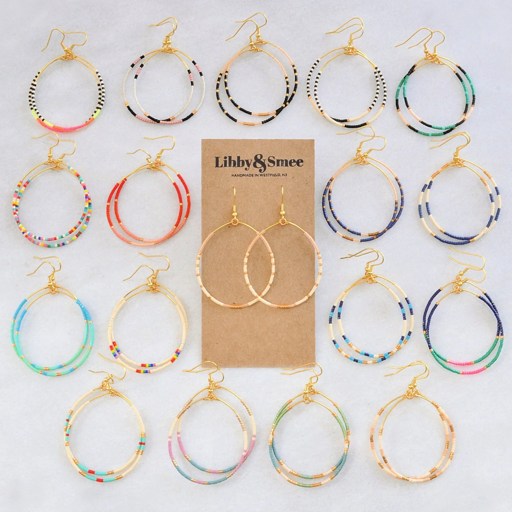 Big Beaded Hoop Earrings