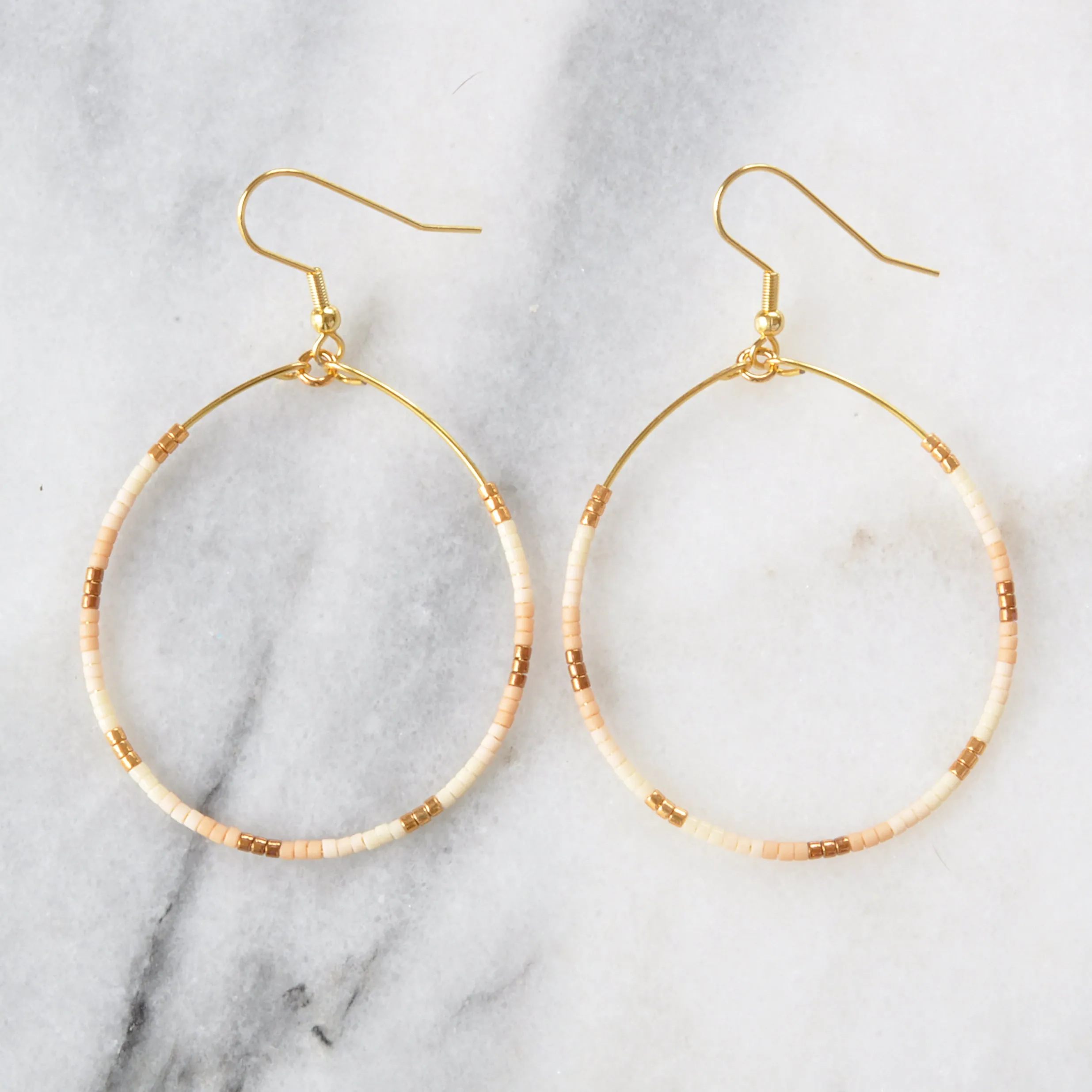 Big Beaded Hoop Earrings