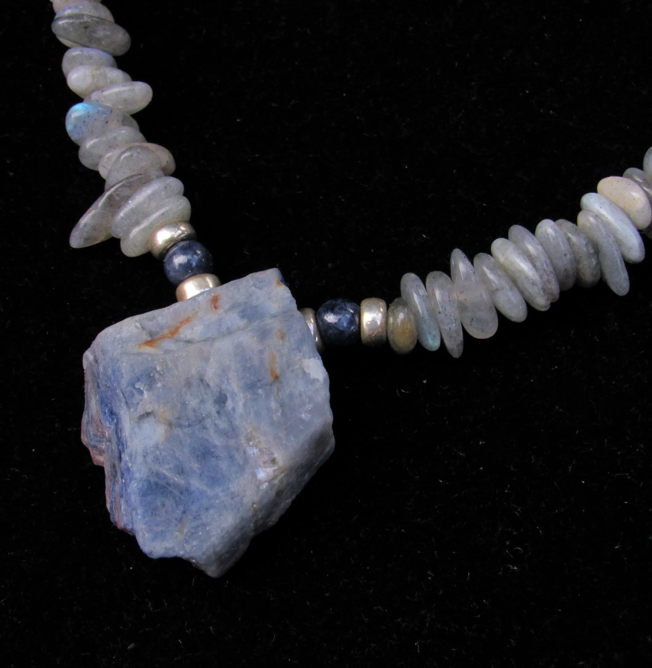 Blue Sapphire and Labradorite Necklace