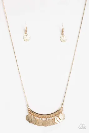 Bohemian Bombshell Gold Necklace - Paparazzi Accessories