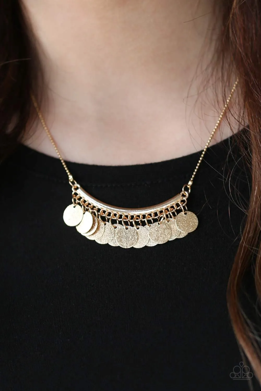 Bohemian Bombshell Gold Necklace - Paparazzi Accessories