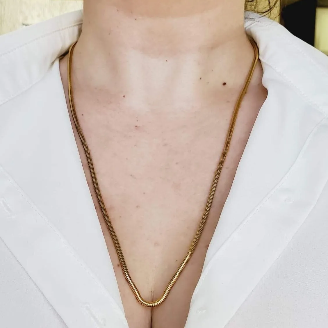 Cassie Golden Snake Necklace