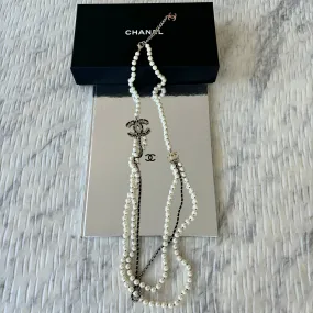 Chanel Long Pearl CC Necklace